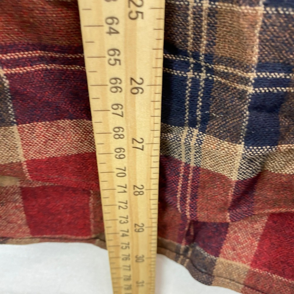 VTG Pendleton Wool Flannel Shirt Mens L Red Plaid Made in USA Long Sleeve Button - Picture 7 of 9